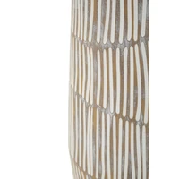 Kép 4/6 - Hanoi padlóváza mázas mintával fehér Ø 17X68,5 cm 3