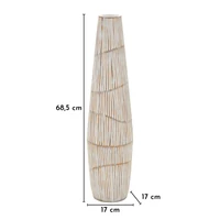 Kép 6/6 - Hanoi padlóváza mázas mintával fehér Ø 17X68,5 cm 5