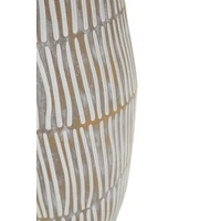 Kép 4/6 - Hanoi váza mázas mintával fehér Ø 17X47 cm 3