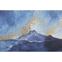 Kép 3/6 - Hegyvidék festmény kék/arany 80x3x120 cm 2