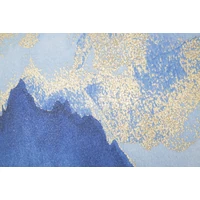 Kép 4/6 - Hegyvidék festmény kék/arany 80x3x120 cm 3