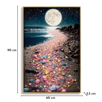 Kép 6/6 - Holdfényes csillogás falikép lakkozott vászonra nyomtattva kerettel -A- 60X3,5X90 cm 5
