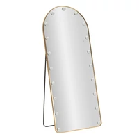 Kép 1/9 - Hollywood-i LED-es állótükör arany 70x6-45x170 cm