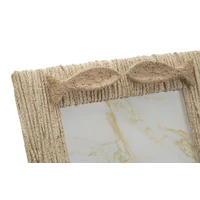 Kép 3/6 - Homokkő hatású képkeret hullámos mintával bézsszín 21X2,8X26,5 cm 2