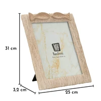 Kép 6/6 - Homokkő hatású képkeret hullámos mintával bézsszín 25X3,2X31 cm 5