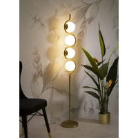 Kép 5/6 - Hullám állólámpa glamour stílusban 4 burával arany/fehér ø 25x165 cm