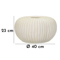 Kép 7/7 - Ici váza krémszín ø 40x23 cm