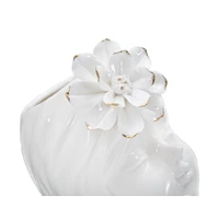 Kép 4/6 - Ifjú hölgy váza fehér/arany 10,5x10x24,7 cm 3