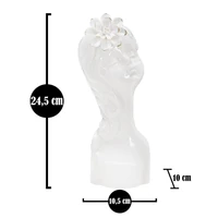 Kép 6/6 - Ifjú hölgy váza fehér/arany 10,5x10x24,7 cm 5