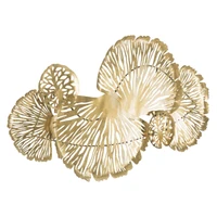Kép 4/8 - Iris ginko biloba fali dekoráció arany 115x5x64 cm 1