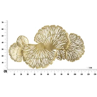 Kép 3/8 - Iris ginko biloba fali dekoráció arany 115x5x64 cm 7