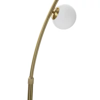 Kép 3/7 - Íves állólámpa glamour stílusban 6 burával arany/fehér 130x45x220-246 cm 1