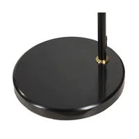 Kép 3/6 - Íves slim állólámpa tollakkal fehér/fekete 100x150-180 cm 2
