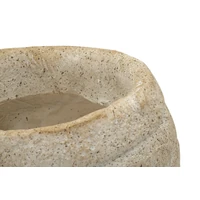 Kép 8/8 - Kagyló formájú váza homokkő hatás bézs -A- 33X19X23 cm 5