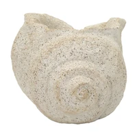 Kép 4/8 - Kagyló formájú váza homokkő hatás bézs -B- 35X23X18 cm 1