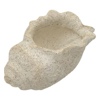 Kép 6/8 - Kagyló formájú váza homokkő hatás bézs -B- 35X23X18 cm 3