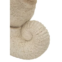 Kép 6/8 - Kagyló szobor homokkő textúra bézsszín 17,2X10X30,2 cm 3