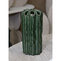 Kép 6/7 - Kaktusz váza magas zöld ø 11,5x23,5 cm