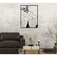 Kép 5/6 - Kalapos nő fali dekoráció -a- fekete 60x1x80 cm 4