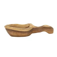 Kép 4/10 - Kanál tál tölgyfából barna 36x16x8 cm 1