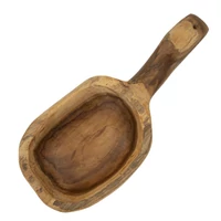 Kép 6/10 - Kanál tál tölgyfából barna 36x16x8 cm 2