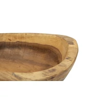Kép 8/10 - Kanál tál tölgyfából barna 36x16x8 cm 3