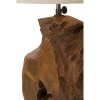 Kép 4/11 - Kepala asztali lámpa tölgyfából barna ø 35x69 cm