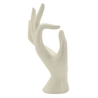 Kép 5/8 - Kő kéz figura ok krémszín 14x10x24 cm 2