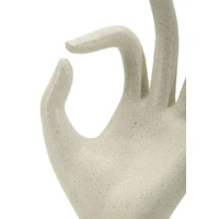 Kép 6/8 - Kő kéz figura ok krémszín 14x10x24 cm 3