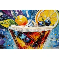 Kép 4/7 - Koktél falikép lakkozott vászonra nyomtattva kerettel -A- 62X3,5X92 cm 2