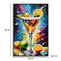 Kép 2/7 - Koktél falikép lakkozott vászonra nyomtattva kerettel -A- 62X3,5X92 cm 6