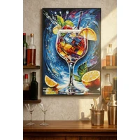 Kép 7/7 - Koktél falikép lakkozott vászonra nyomtattva kerettel -B- 62X3,5X92 cm 5
