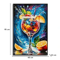 Kép 2/7 - Koktél falikép lakkozott vászonra nyomtattva kerettel -B- 62X3,5X92 cm 6
