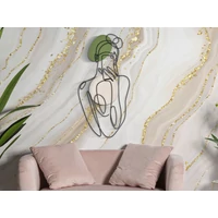 Kép 5/6 - Lady fali dekoráció nő mobillal 40x1,3x80 cm 4