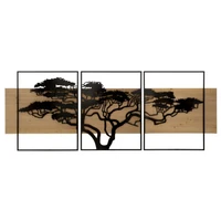 Kép 1/6 - Lagos fali dekoráció 3 db-os szett 204x2x80 (72x2x80-60x2x80) cm