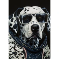 Kép 6/7 - Lakkozott falikép dalmatával kerettel 53x3x73 cm 4