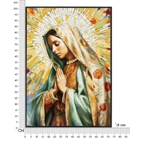 Kép 4/7 - Lakozott festmény madonna kerettel -a- 72x4x102 cm 6