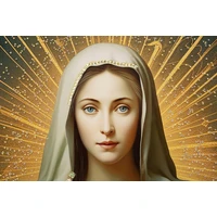 Kép 3/7 - Lakozott festmény madonna kerettel -b- 72x4x102 cm 1