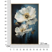 Kép 6/6 - Lakozott festmény virágokkal 42x3,5x62 cm 5