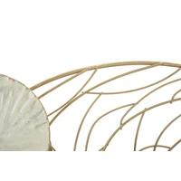 Kép 3/9 - Levél mintás fali dekoráció fémből arany/fekete/ezüst 124,5x9,5x55 cm 6