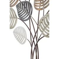 Kép 4/6 - Levelek fali dekoráció -b- ezüst/arany/antracit 81x5x100 cm 3