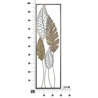 Kép 3/8 - Leveles fali dekoráció fémből és fából -b- arany/ezüst 30,5x2,5x99,5 cm 7