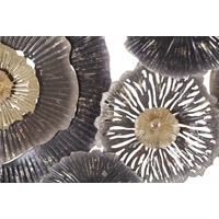 Kép 2/6 - Lotuszleveles fali dekoráció -a- arany/barna/szürke 167,6x7,6x73,5 cm 1