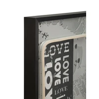Kép 2/10 - LOVE falikép LED fénnyel vászonra nyomtattva kerettel 60X3,5X90 cm 1