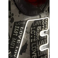 Kép 3/10 - LOVE falikép LED fénnyel vászonra nyomtattva kerettel 60X3,5X90 cm 6