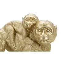 Kép 3/6 - Majom anyuka kicsijével figura arany 29,5x11,5x18,5 cm 2