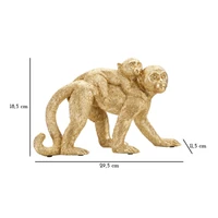 Kép 6/6 - Majom anyuka kicsijével figura arany 29,5x11,5x18,5 cm 5