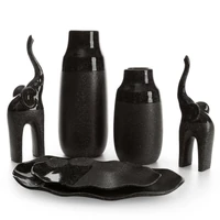 Kép 2/3 - Mandi kerámia váza Acélszürke 15x15x36 cm 1