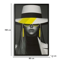 Kép 4/9 - Margot falikép LED fénnyel vászonra nyomtattva kerettel 80X4X120 cm 8