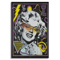 Kép 1/9 - Marilyn falikép LED fénnyel vászonra nyomtattva kerettel 60X3,5X90 cm